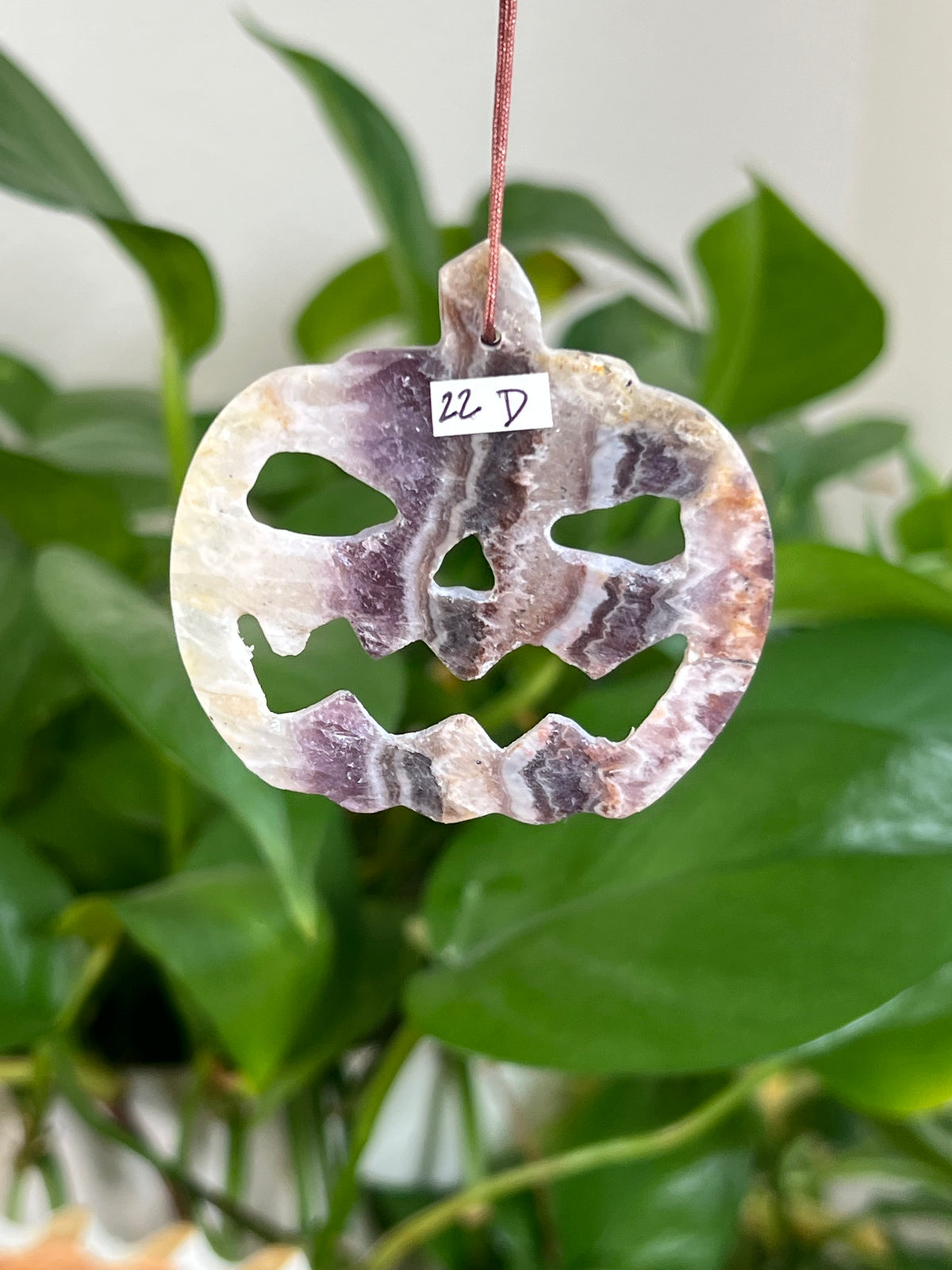 Indonesian Amethyst Jack-O-Lantern Ornaments