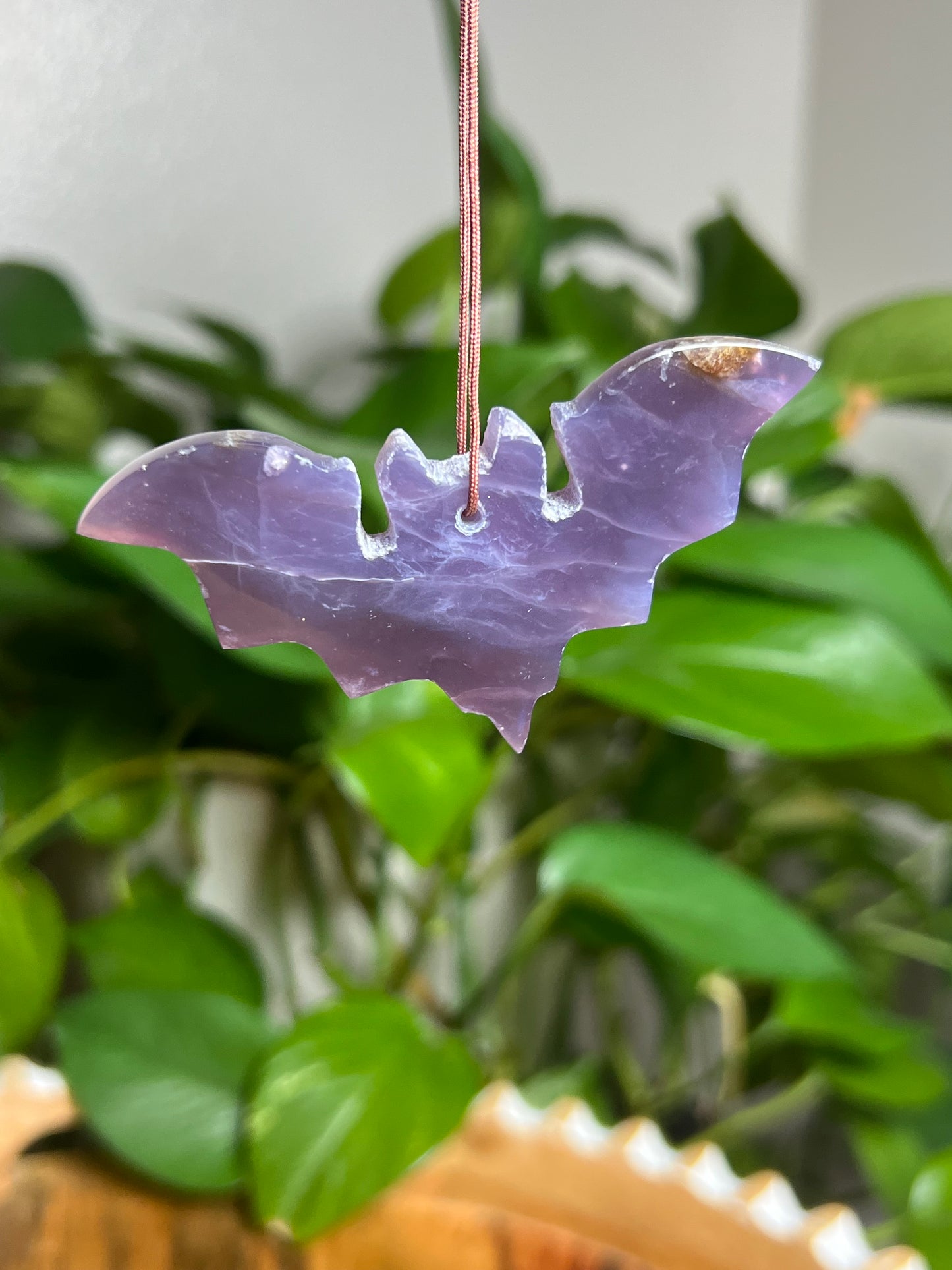 Purple Chalcedony Ornament Bat: PF