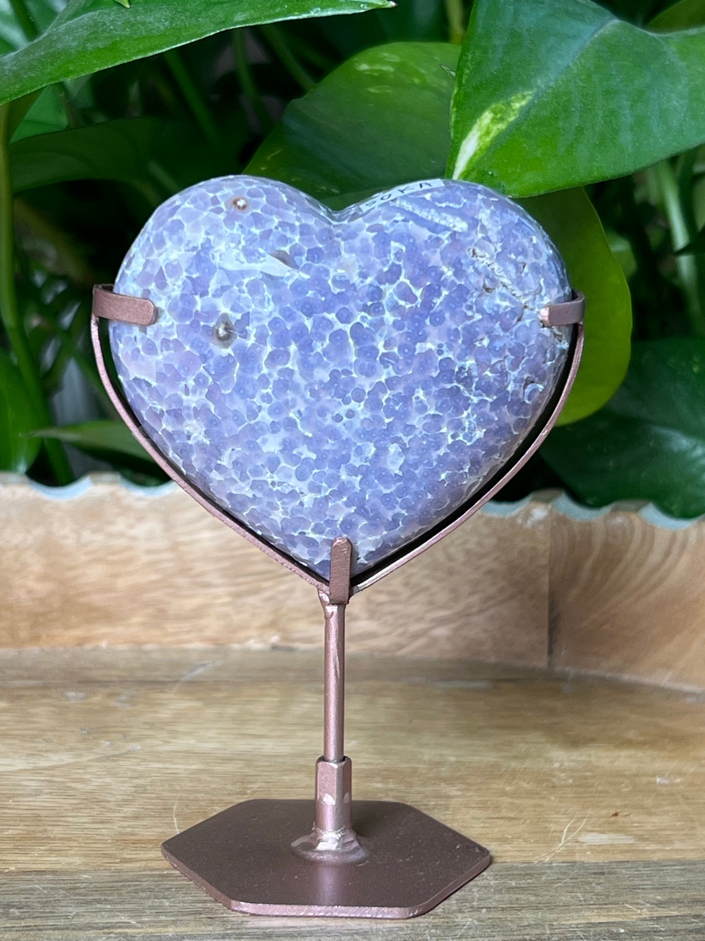 Grape Agate Heart