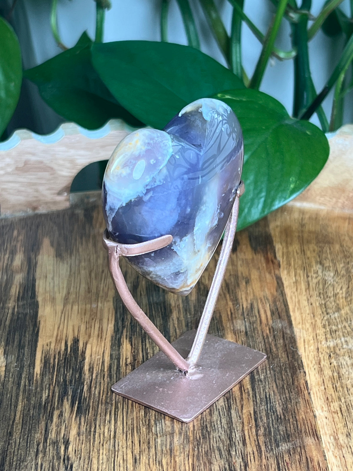 Purple Chalcedony Heart: KA