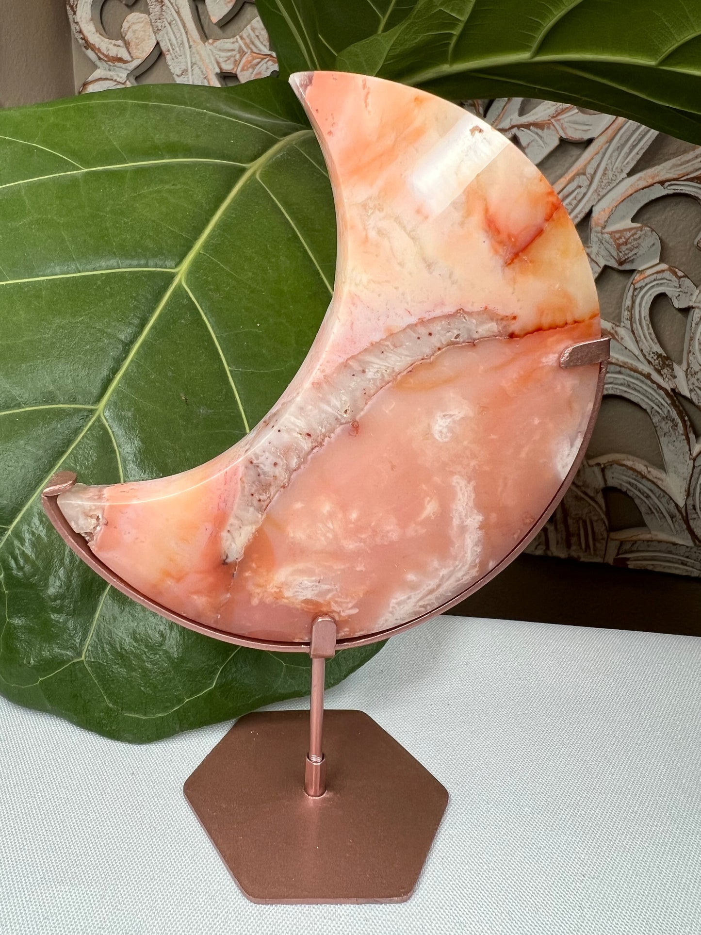 Pink Carnelian Moon