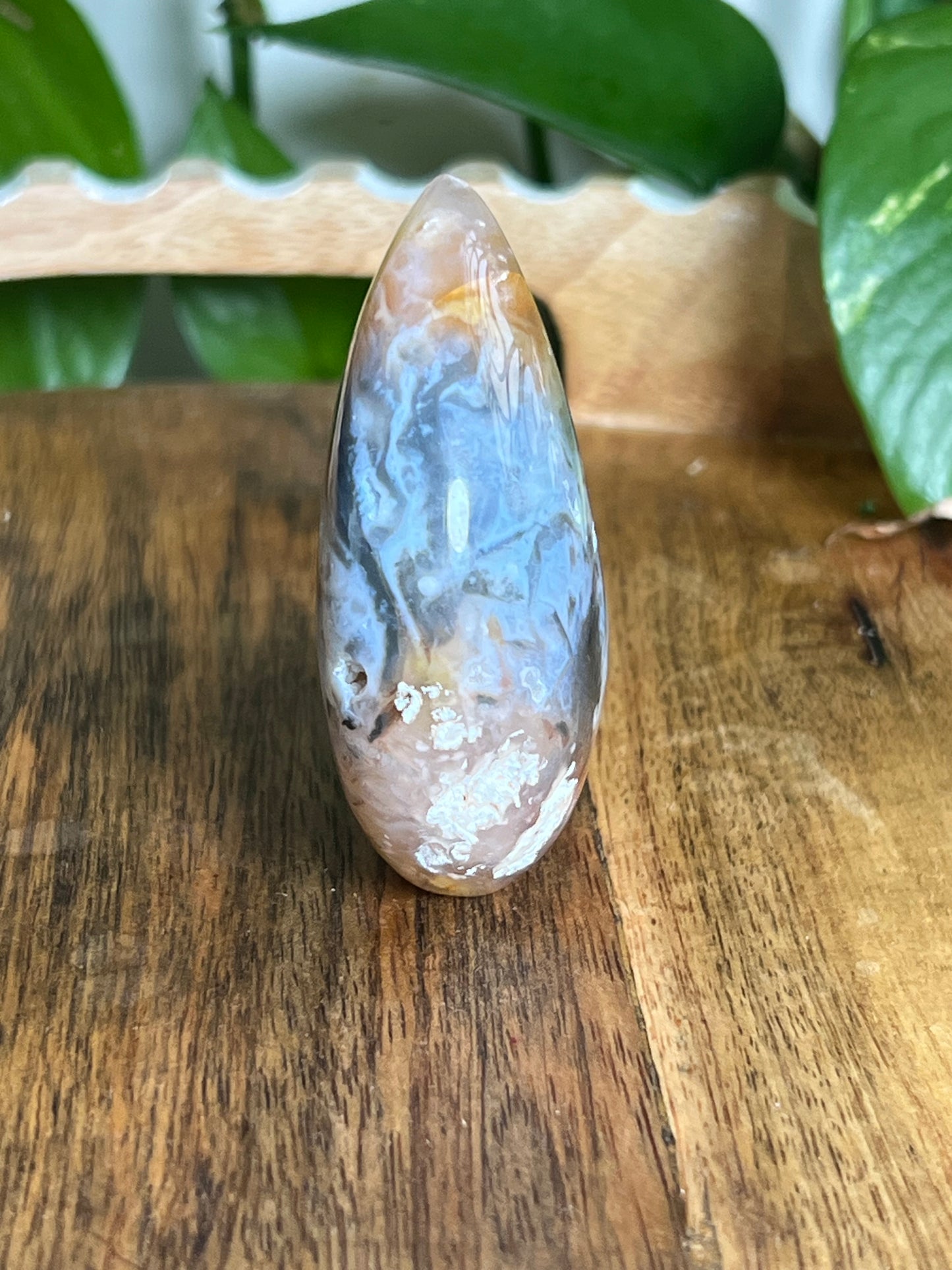 Rainbow Plume Agate Moon G