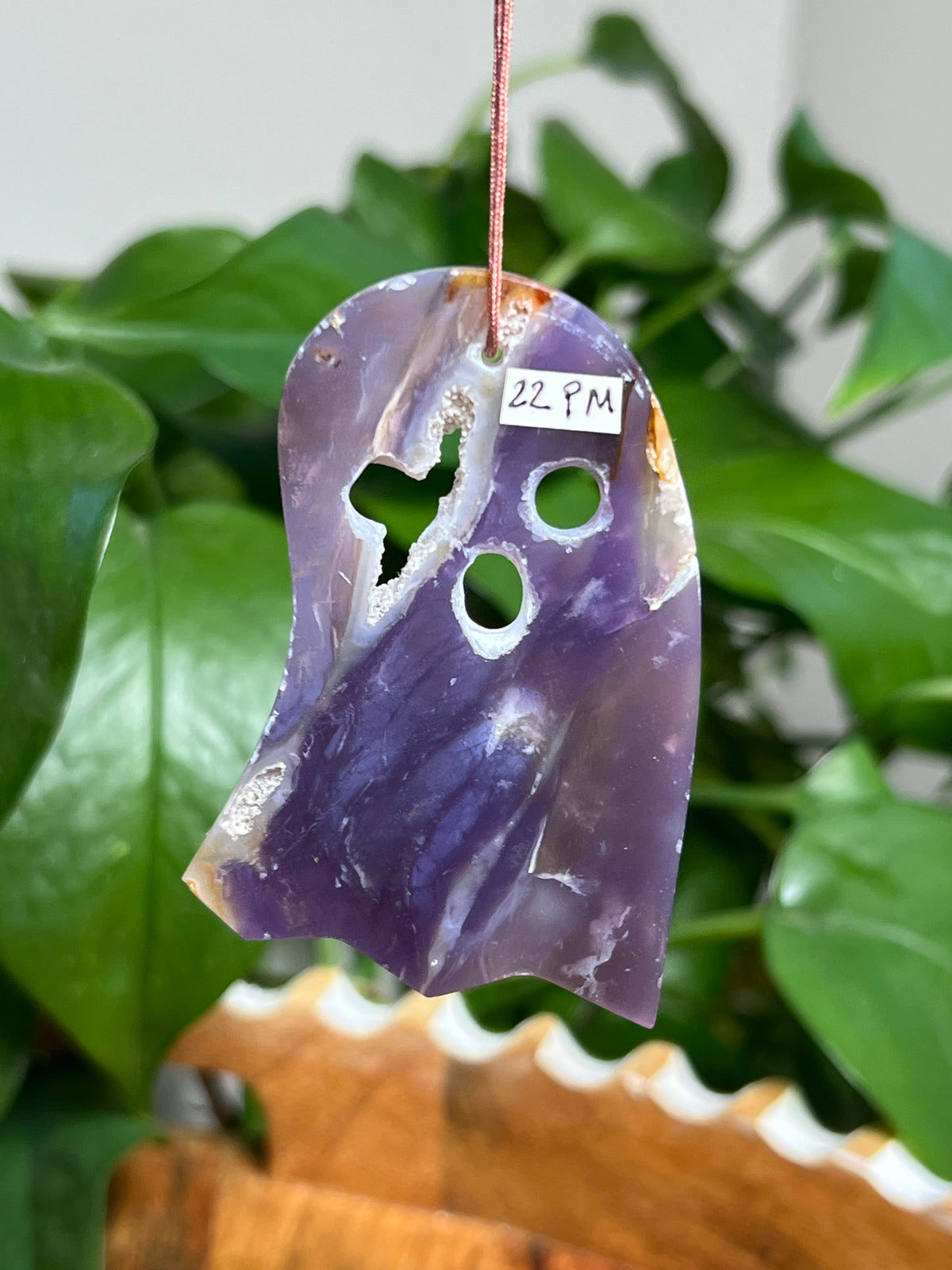 Purple Chalcedony Ghost Ornaments