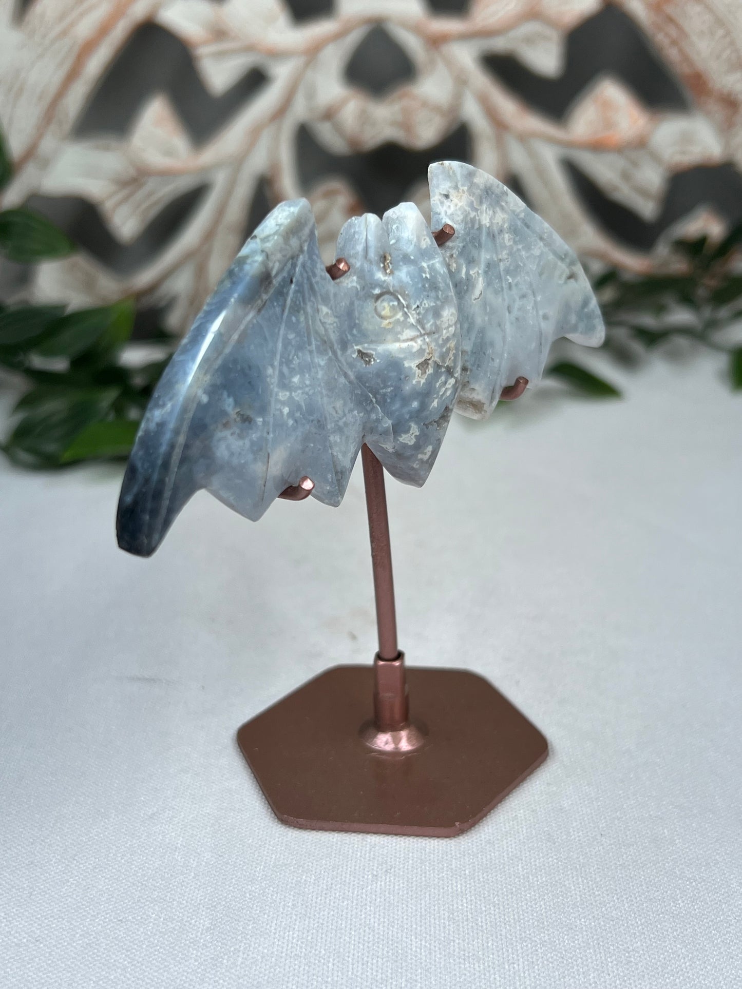 Blue Plume Agate Bat