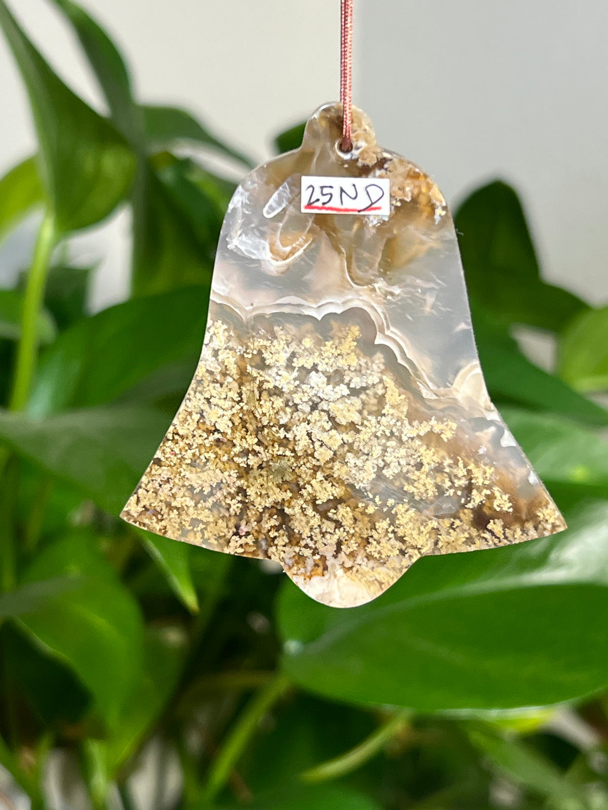 Scenic Moss Agate Bell Ornaments
