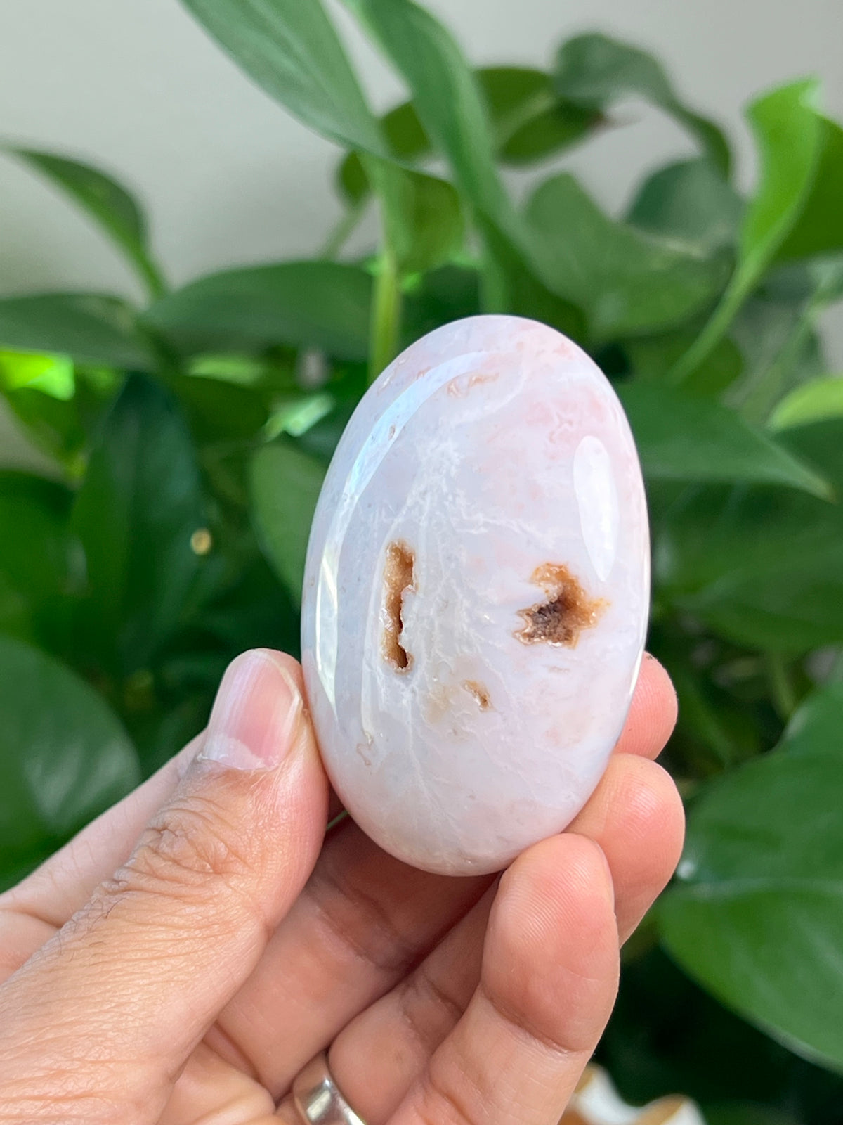 Pink Carnelian Palmstone: S