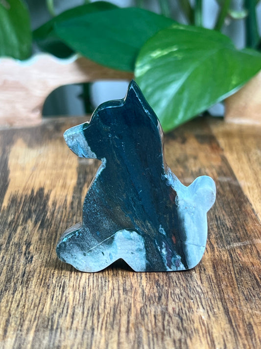 Blue Green Jasper Dog: AA
