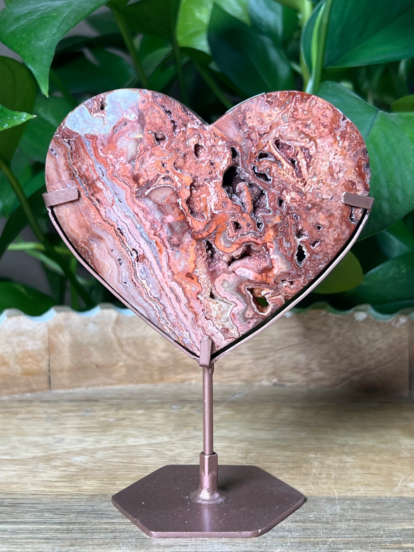 Crazy Lace Agate Heart