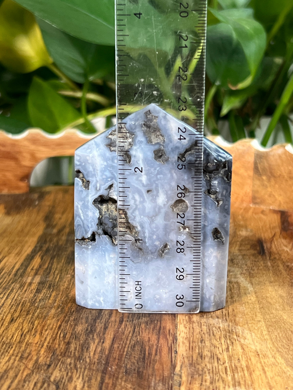 Blue Plume Agate Flat Towers