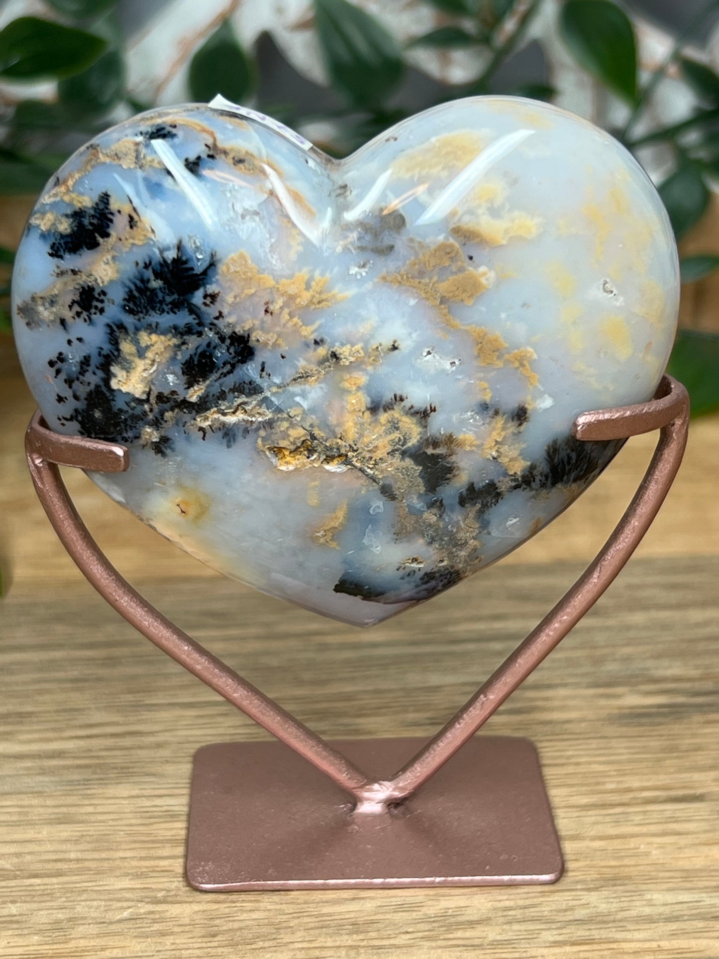 Dendritic Tiger Agate Heart