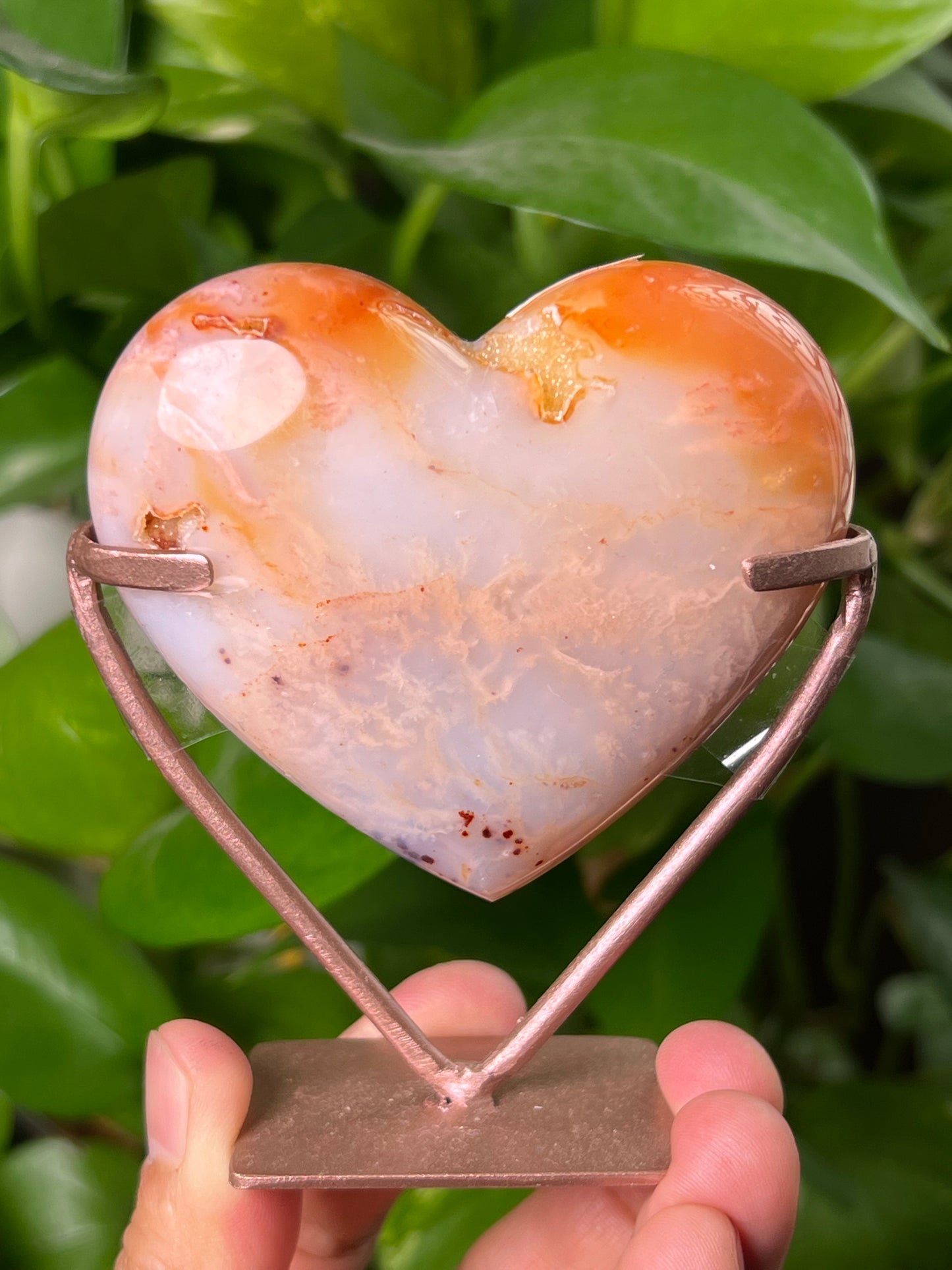 Pink Carnelian Heart