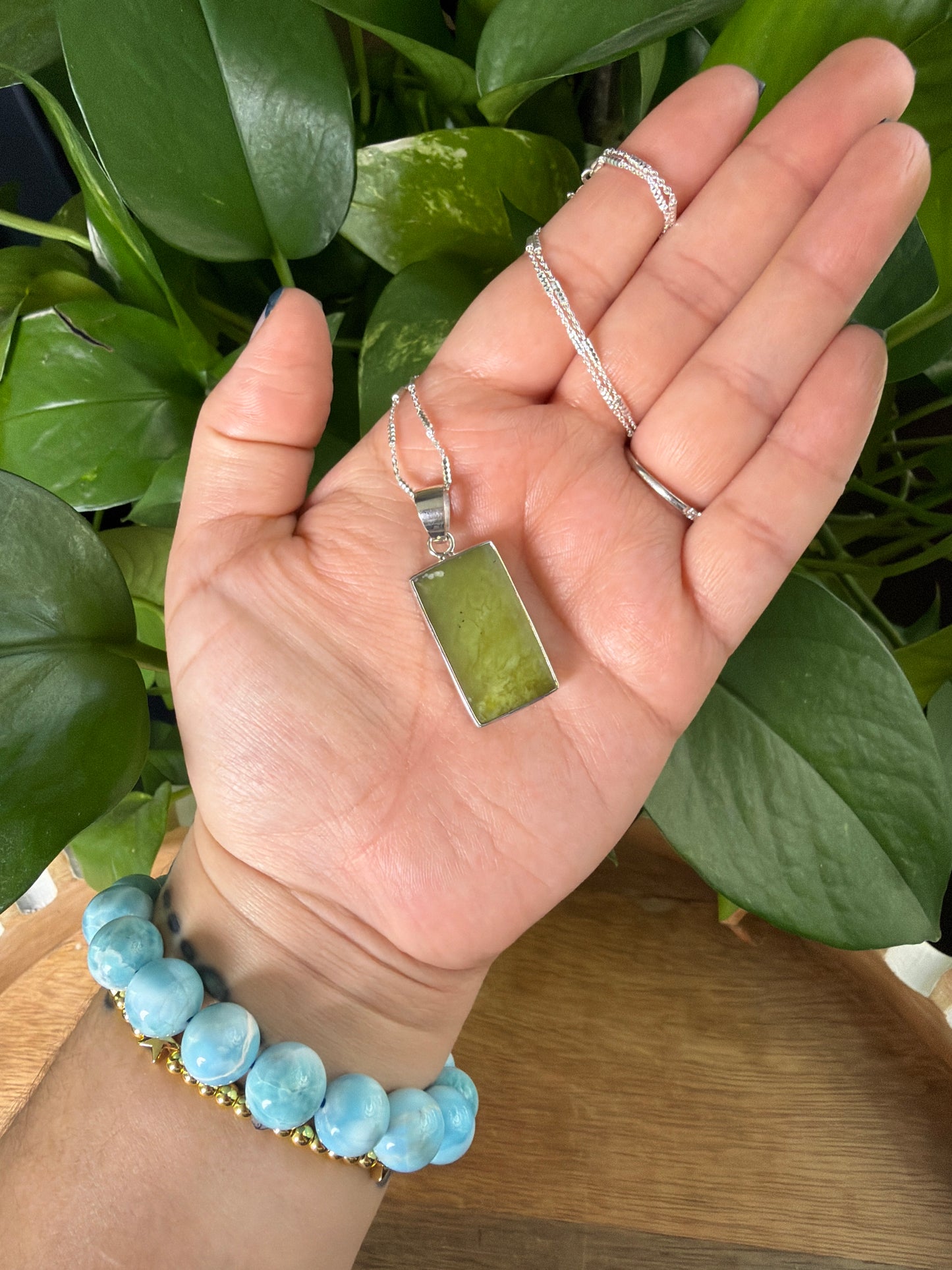 Idocrase Rectangular Pendant