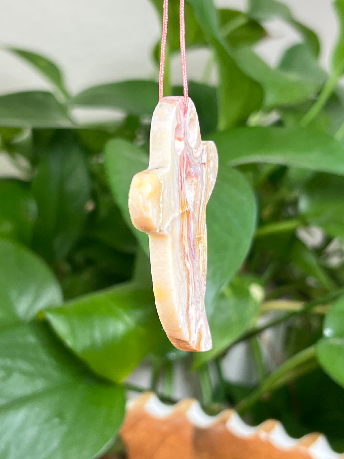Crazy Lace Agate Ornament Ghost: BH