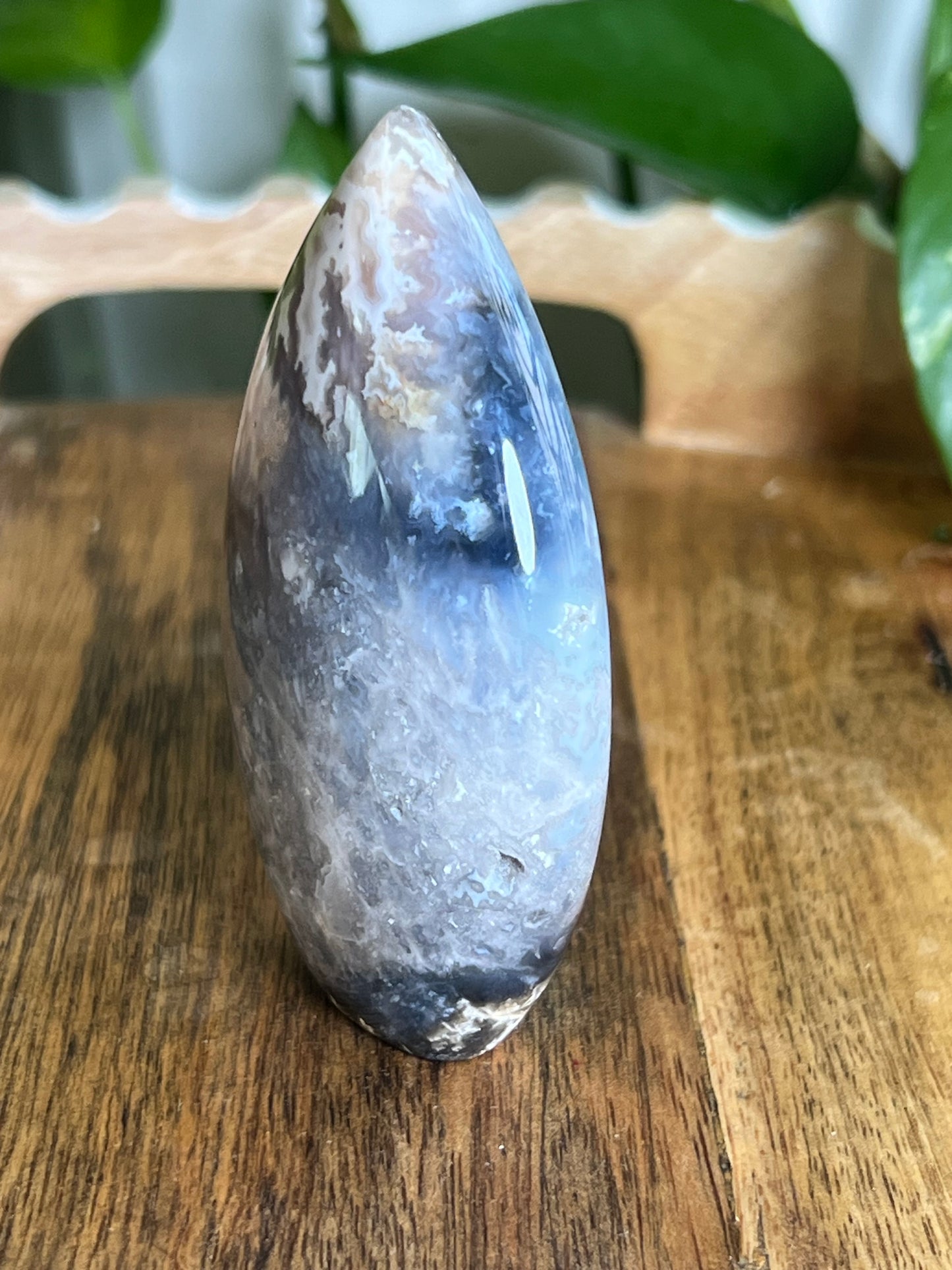 Blue Plume Agate Flame BA