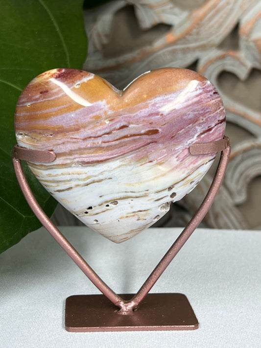 Milky Jasper Heart