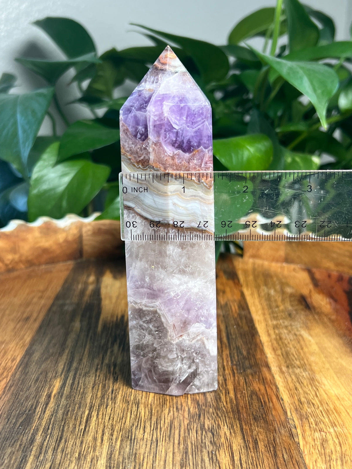 Mexican Crazy Lace Agate Amethyst Tower: BX