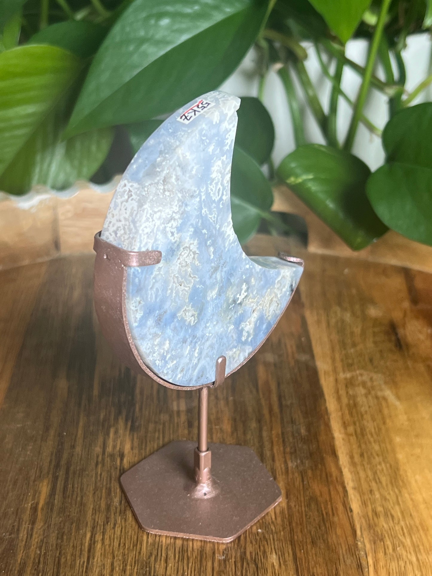 Blue Plume Agate Moon KZ
