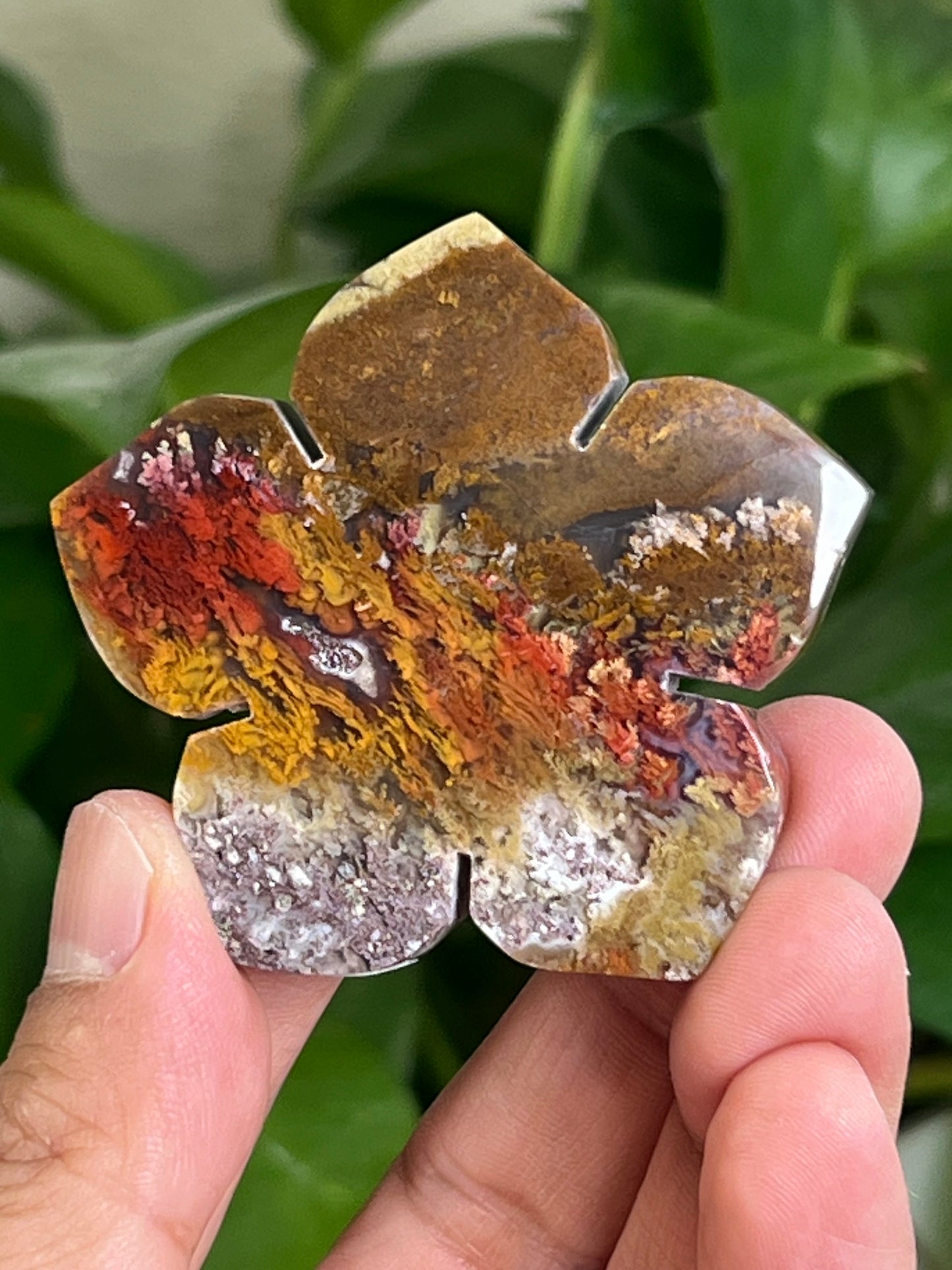 Scenic Moss Agate Flower NB