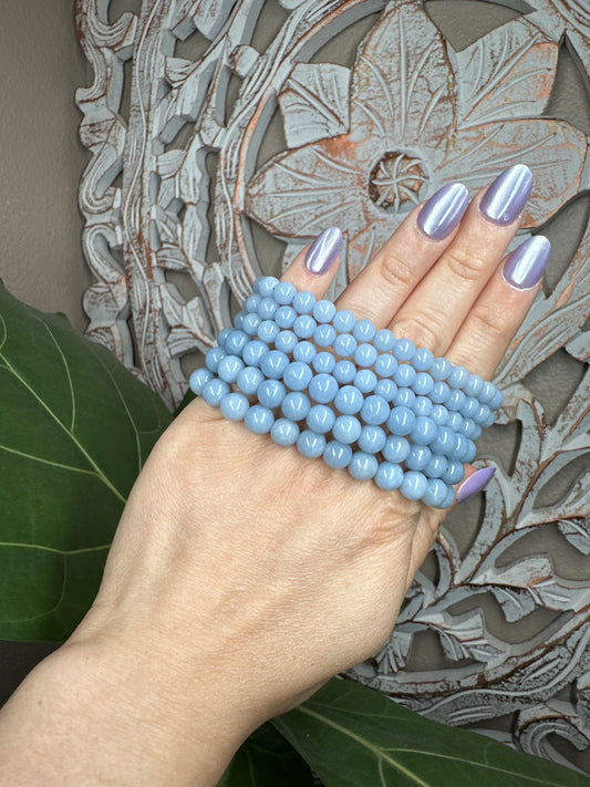 Angelite Beaded Bracelet