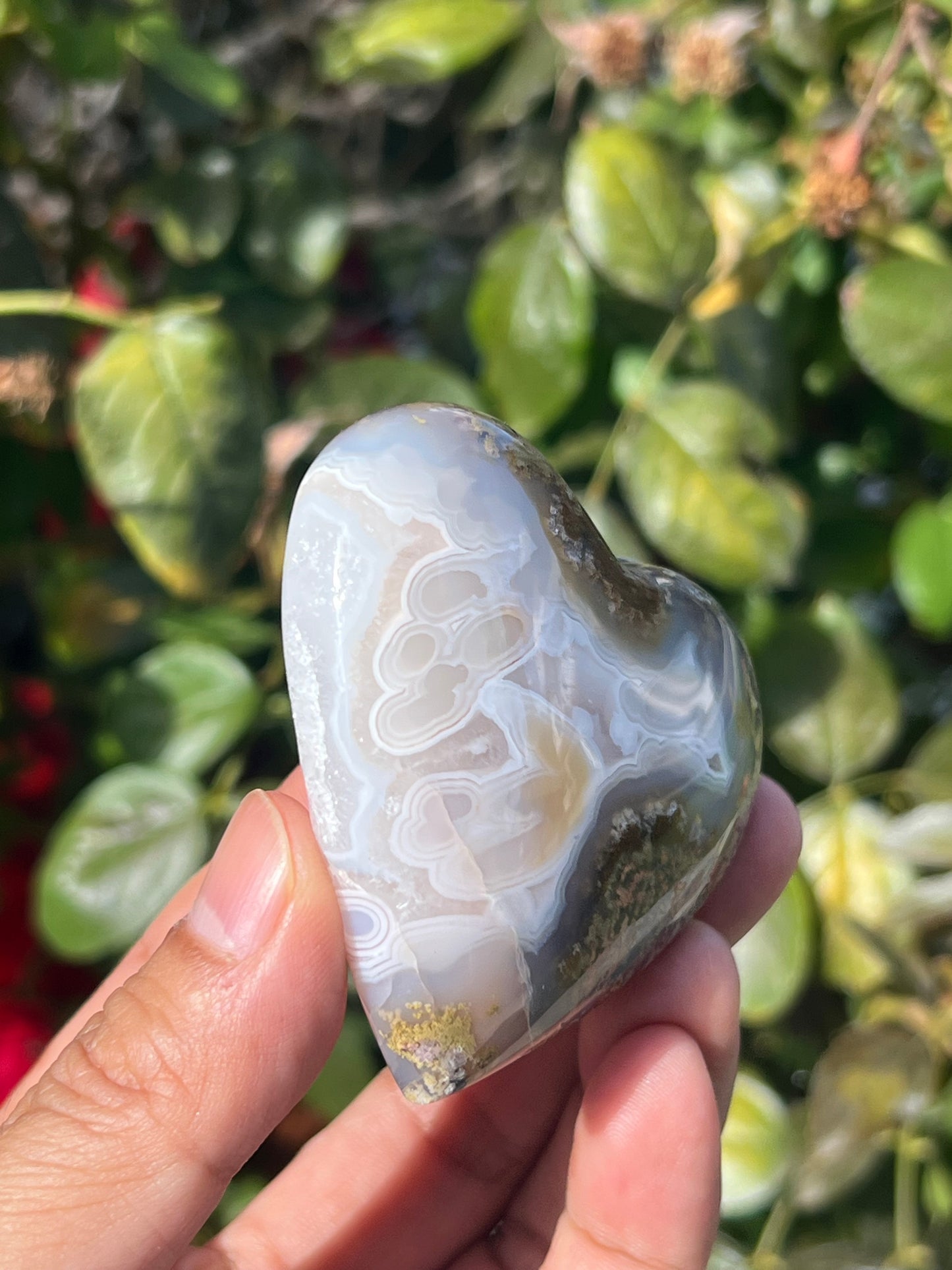 Scenic Moss Agate Heart AK