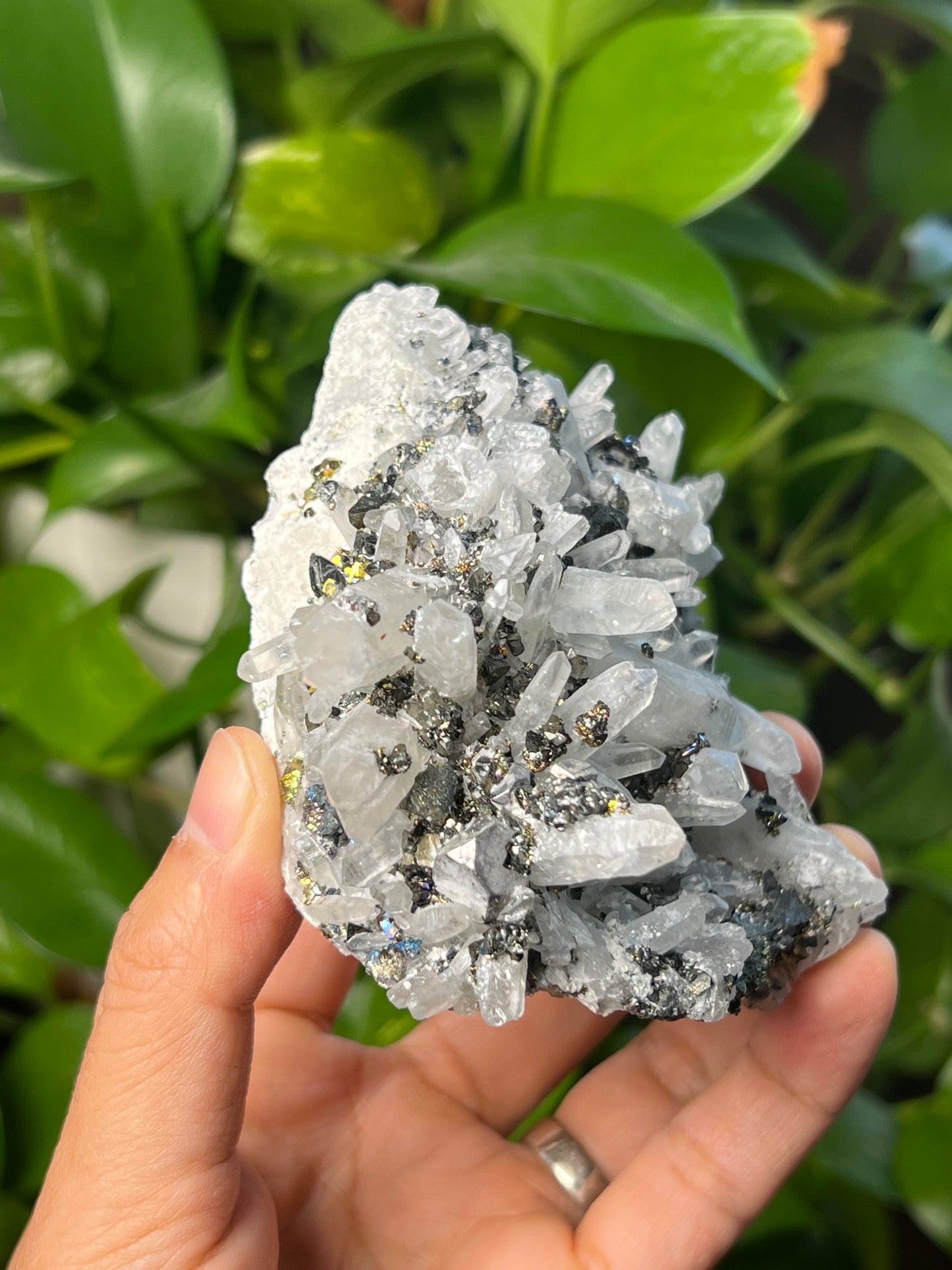 Rainbow Pyrite Quartz