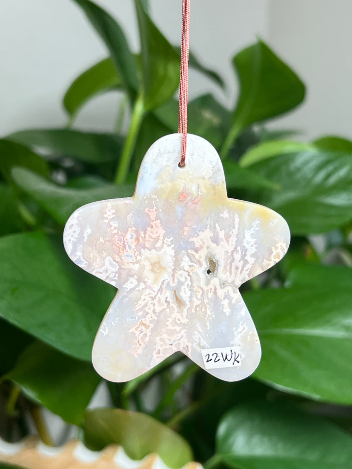 Winter Plume Agate Ornament Gingerbread: WK