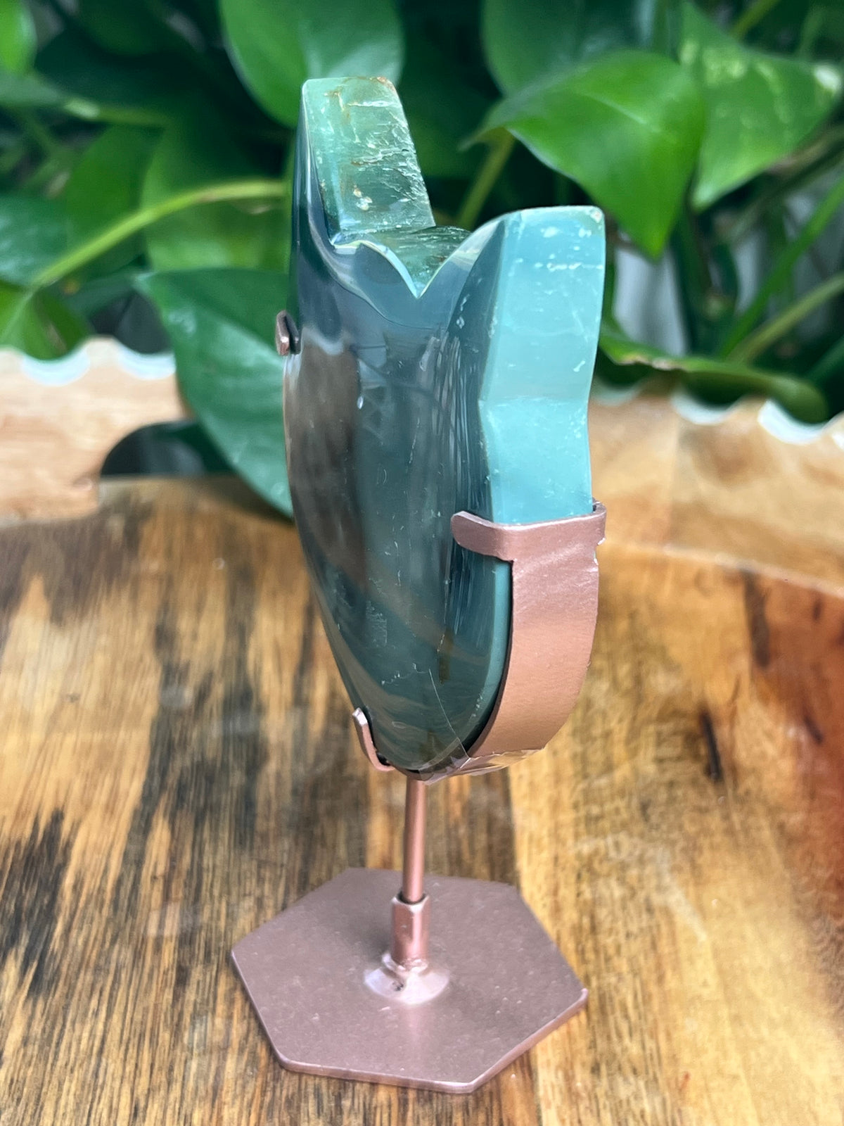 Blue Green Jasper Cat Head: NA
