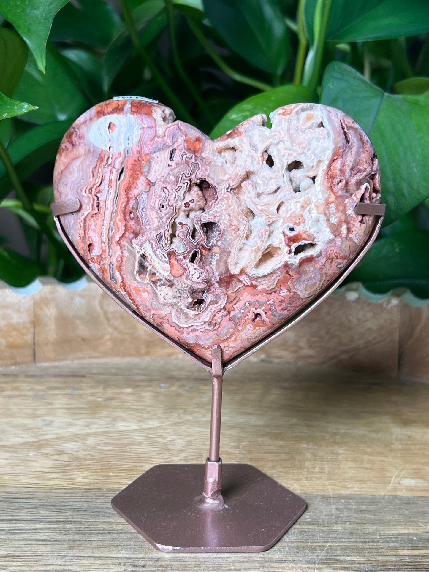 Crazy Lace Agate Heart