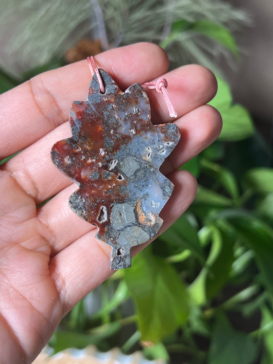 Marcasite Leaf Ornament