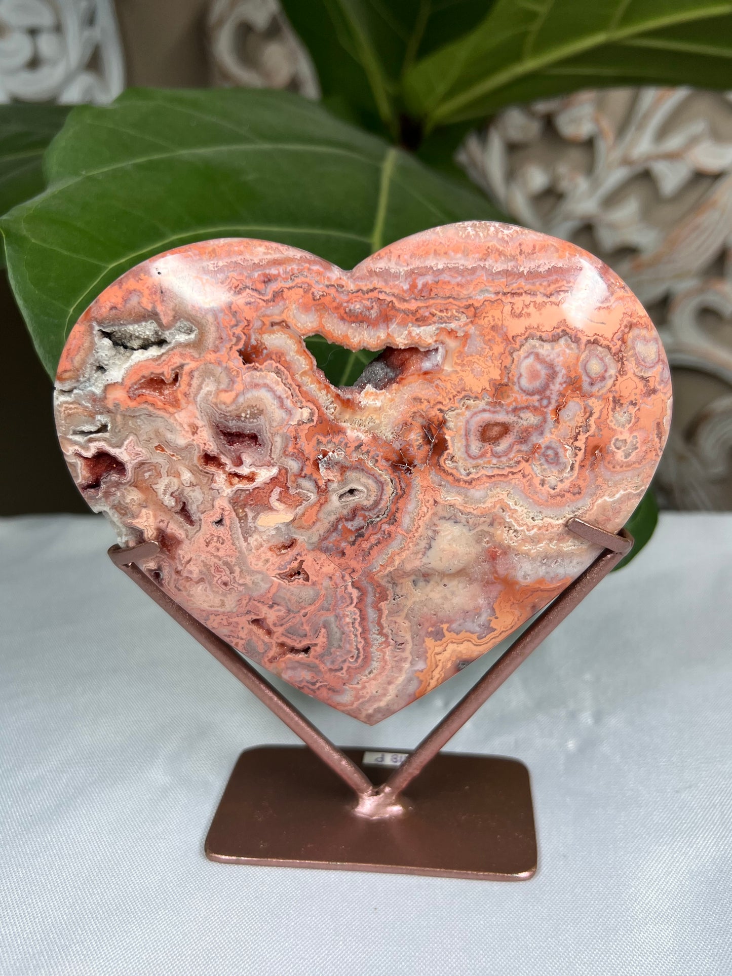 Crazy Lace Agate Heart
