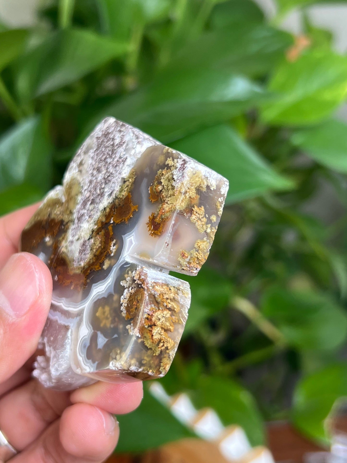 Scenic Moss Agate Flower PB