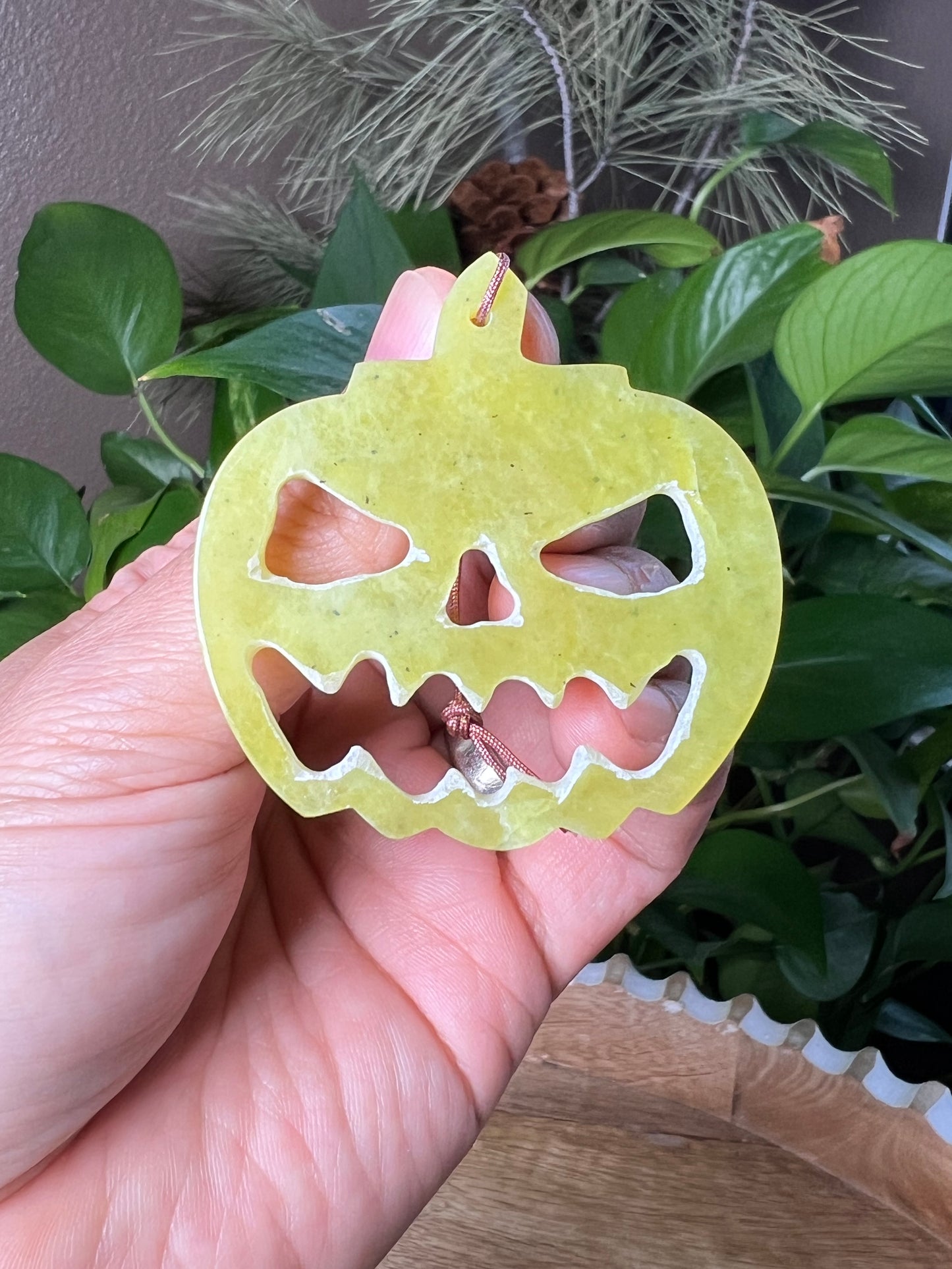 Idocrase Jack-O-Lantern Ornament
