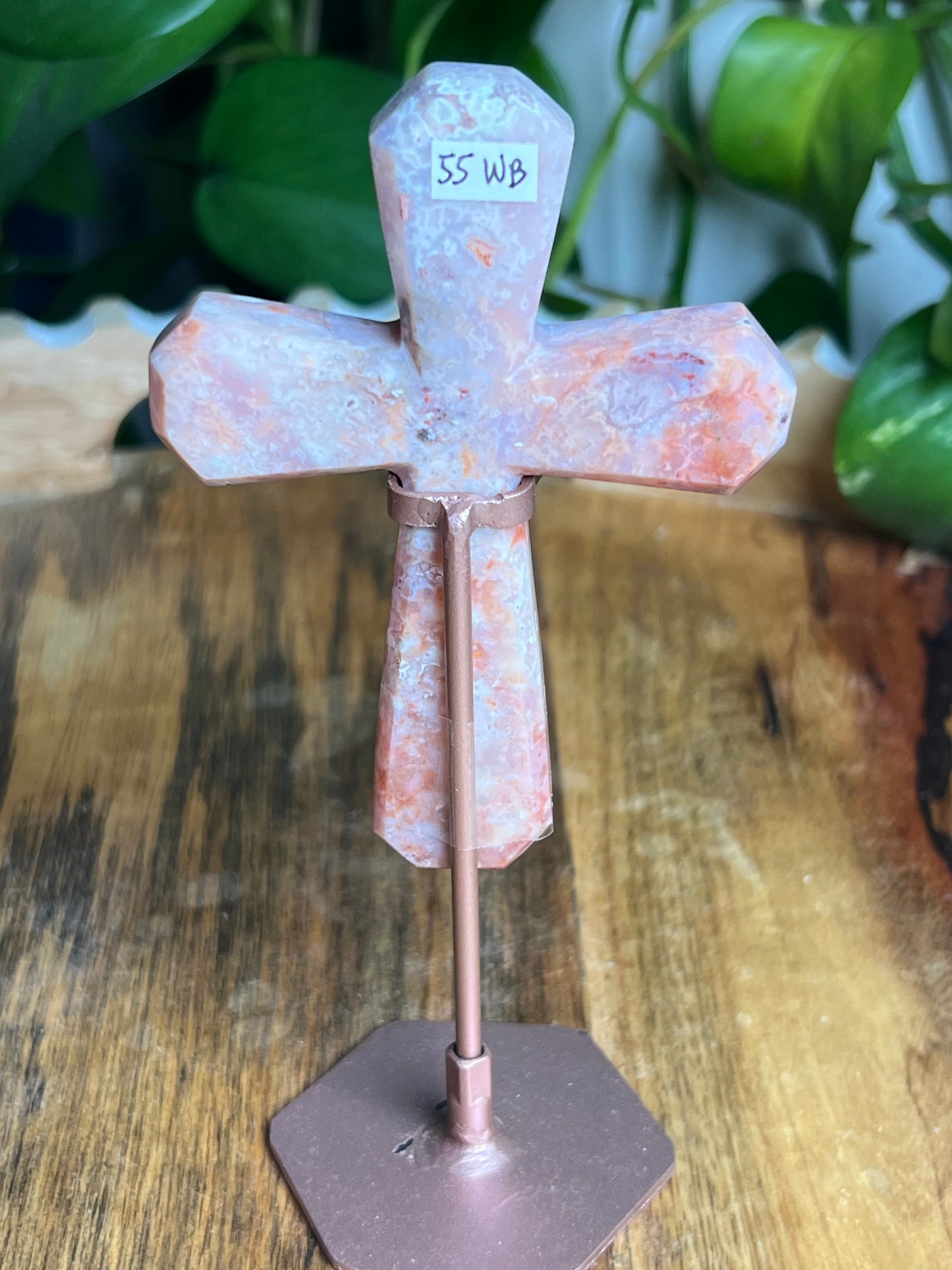 Pink Carnelian Cross