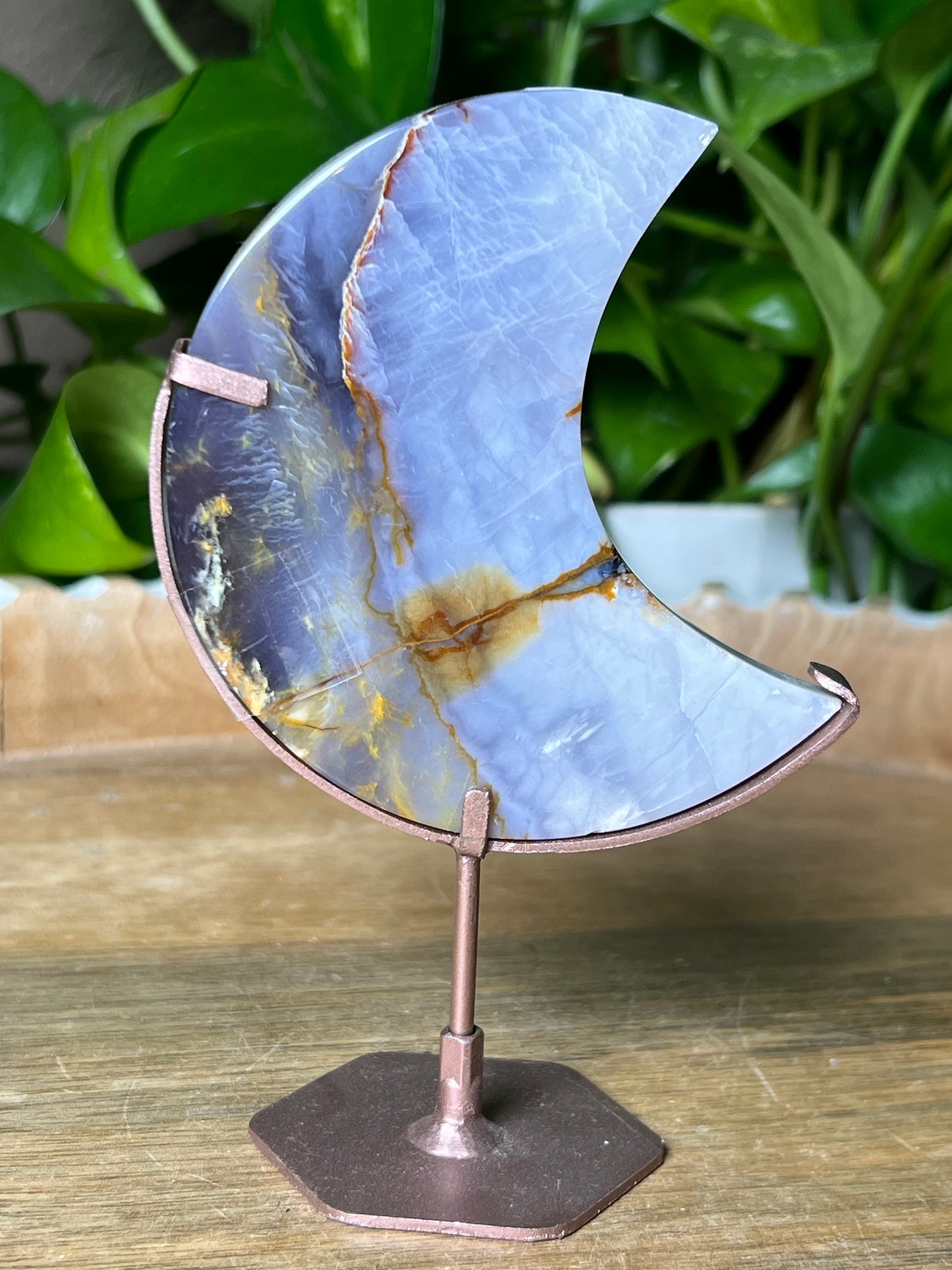 Purple Chalcedony Moon