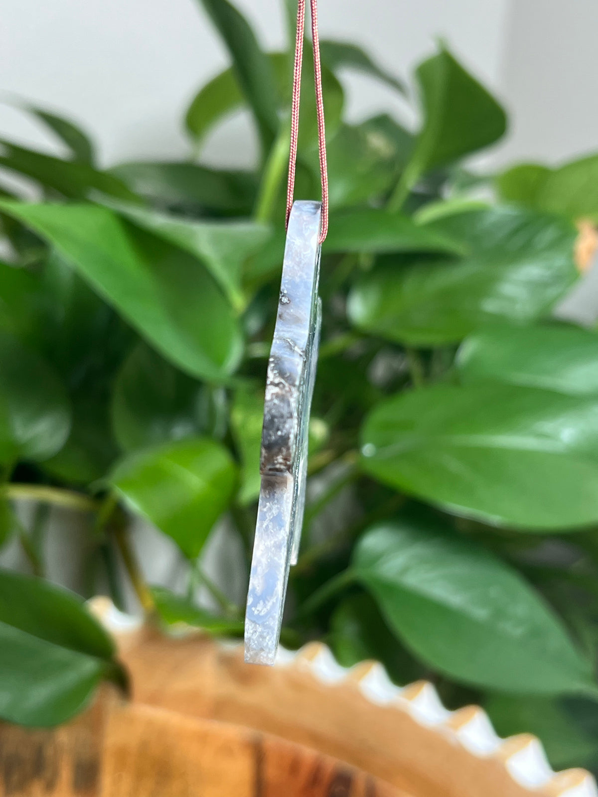 Blue Plume Agate Ornament Gingerbread: BA