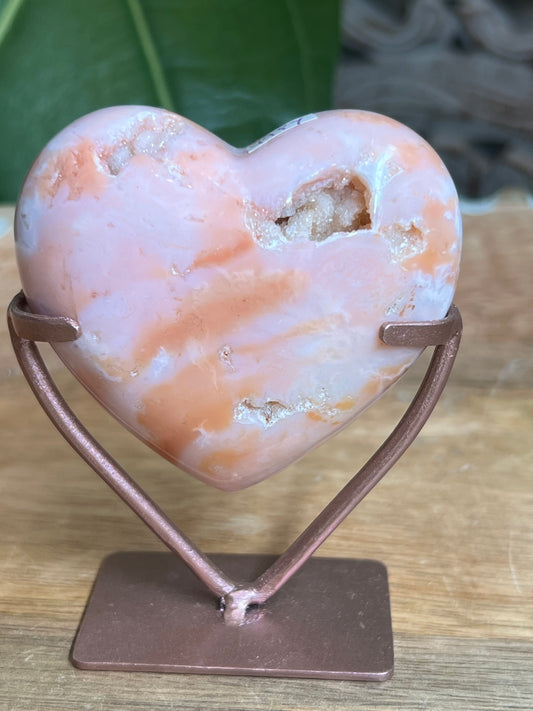 Pink Carnelian Heart