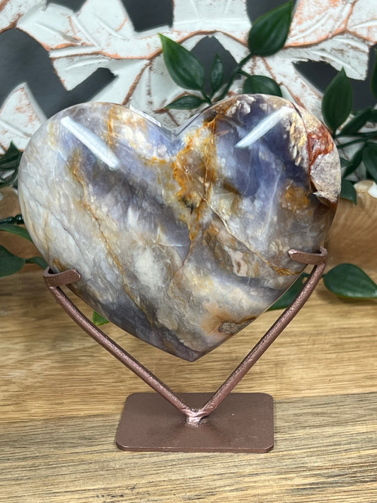 Purple Chalcedony Heart