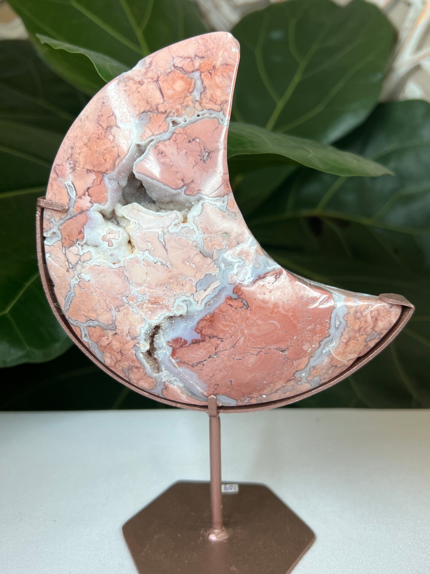 Cotton Candy Agate Moon