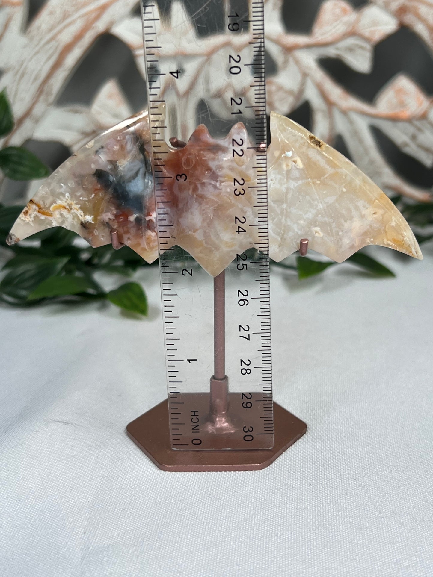 Rainbow Plume Agate Bat