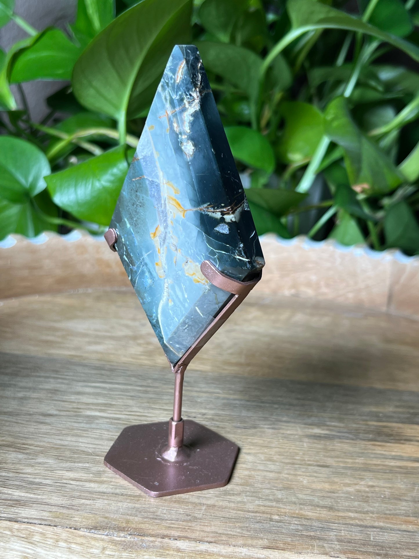 Blue Green Jasper Diamond