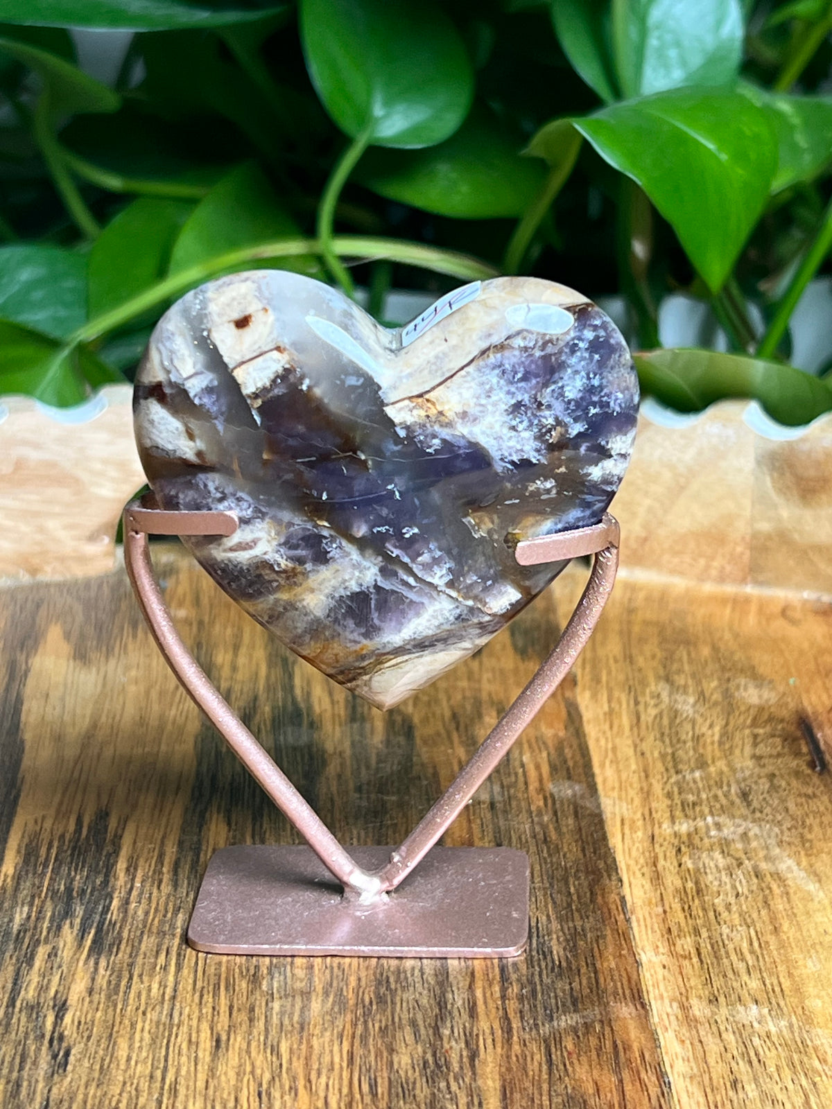Purple Chalcedony Heart: K