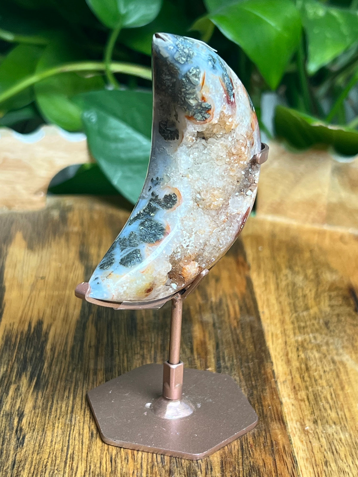 Marcasite Mini Puffy Moon: SQ
