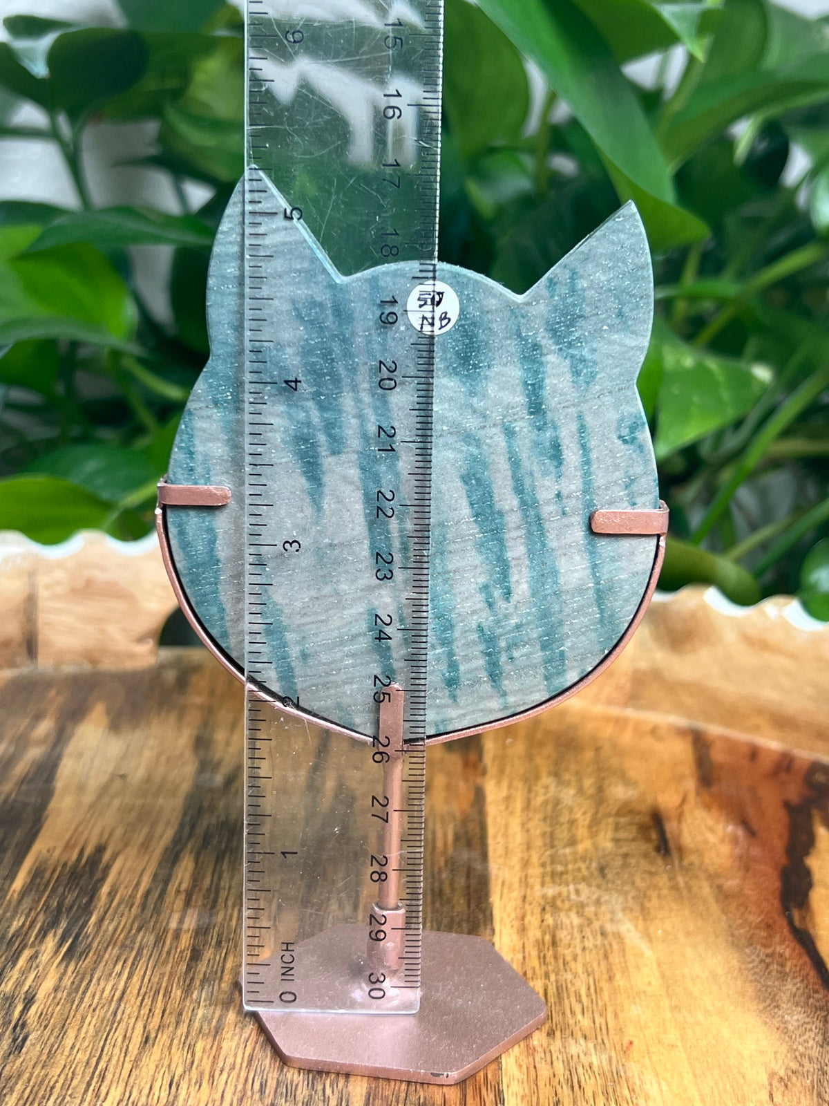 Blue Green Jasper Cat Head: NB