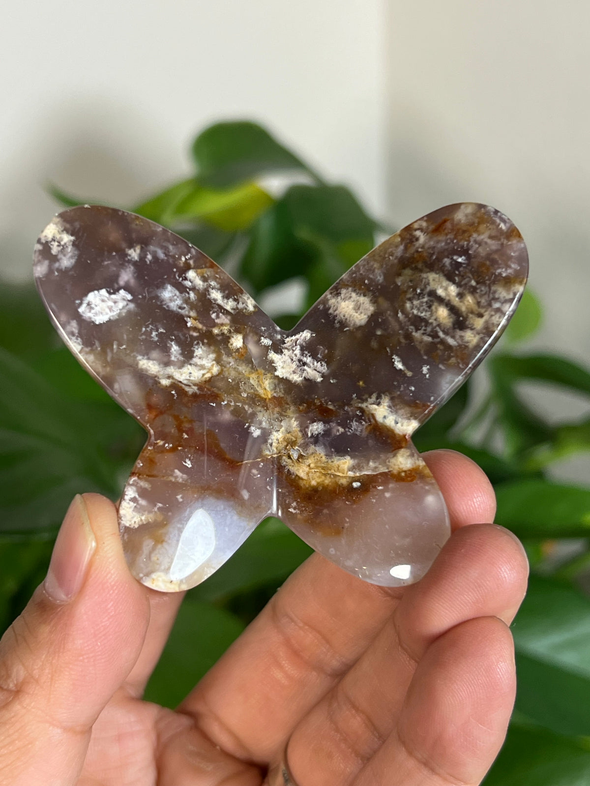 Purple Chalcedony 3D Butterflies
