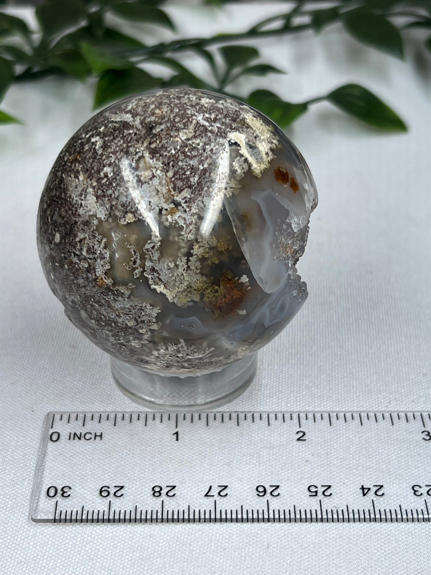 Scenic Moss Agate Sphere