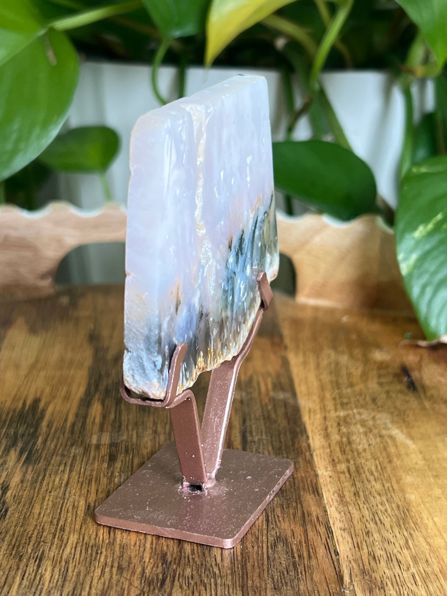 Rainbow Plume Agate Slab AS