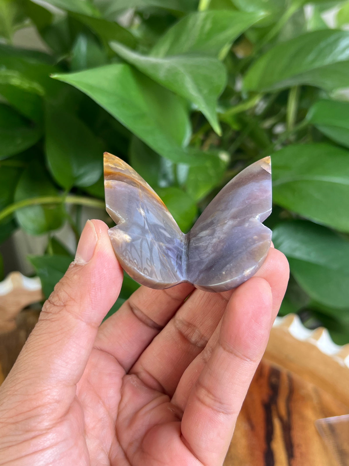 Purple Chalcedony 3D Butterfly: HZ