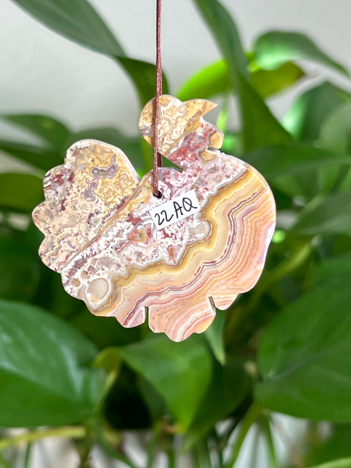 Crazy Lace Agate Turkey Ornaments