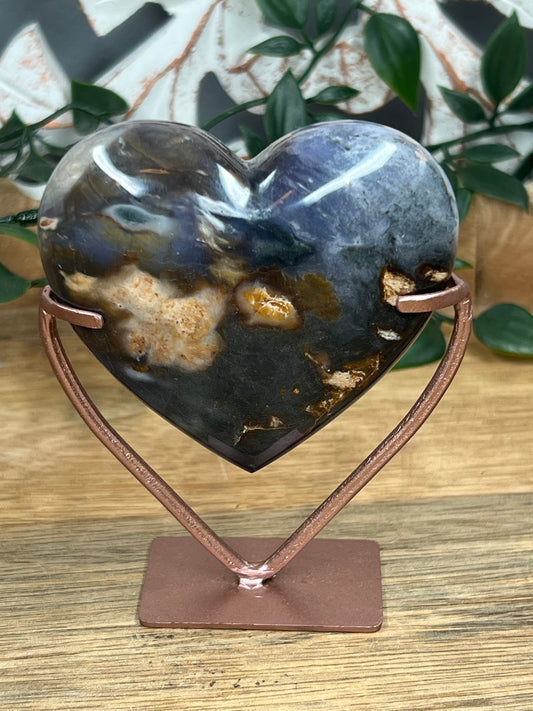 Purple Chalcedony Heart