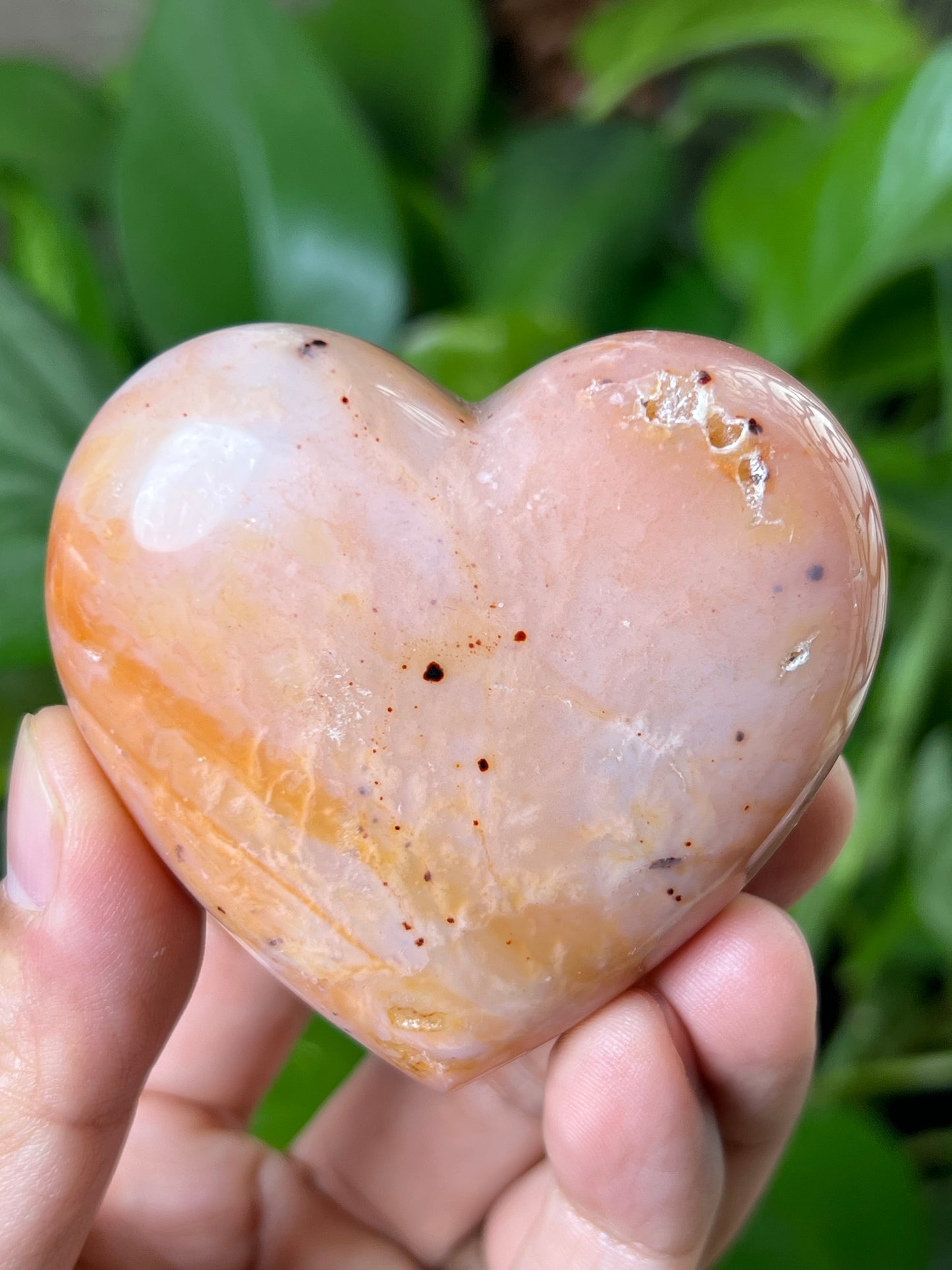 Pink Carnelian Heart